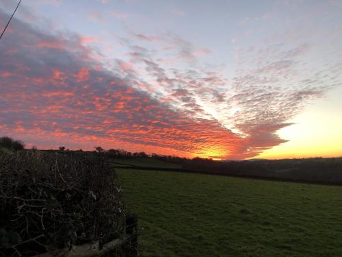 Beautiful autumn evening in Peter Tavy